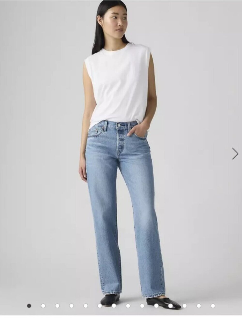 Levi's 501 90s Light Blue Straight-Leg Jeans